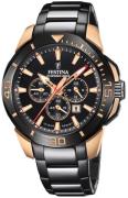 Festina Miesten kello F20645-1 Chrono Bike Musta/Teräs Ø47 mm