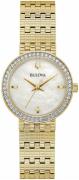 Bulova Naisten kello 98L278 Diamond Valkoinen/Kullansävytetty teräs