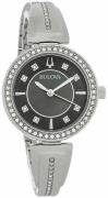 Bulova Naisten kello 96X152 Crystal Musta/Teräs Ø30 mm