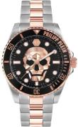 Philipp Plein Miesten kello PWOAA0822 The Skull Musta/Teräs Ø44 mm