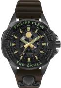 Philipp Plein Miesten kello PWAAA0421 The Skull Musta/Nahka Ø44 mm