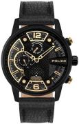 Police Miesten kello PEWJF2203301 Classic Musta/Nahka Ø48 mm