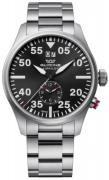 Glycine Miesten kello GL0363 Airpilot Dual Time Musta/Teräs Ø44 mm