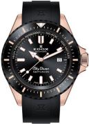 Edox Miesten kello 80120-37RNNCA-NIR Skydiver Musta/Kumi Ø44 mm