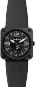 Bell & Ross Miesten kello BRS-BLC-MAT-SRB BR S Quartz Musta/Kumi