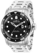 Invicta Miesten kello 39083 Pro Diver Musta/Teräs Ø48 mm