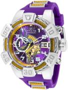 Invicta Miesten kello 35868 Nfl Violetti/Hiilikuitua Ø52 mm