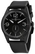 Bell & Ross BR 123 Miesten kello BRV123-BL-CA-SRB Musta/Kumi Ø41