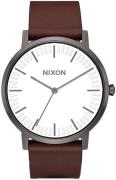 Nixon The Porter Miesten kello A10582368-00 Valkoinen/Nahka Ø40 mm