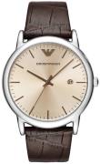 Emporio Armani Dress Miesten kello AR11096 Samppanja/Nahka Ø43 mm