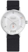 Nomos Glashütte Autobahn Miesten kello N-1301 Hopea/Tekstiili Ø41 mm