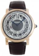 Cartier Rotonde Quantieme Annuel Miesten kello W1580001 Hopea/Nahka