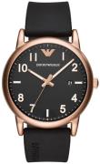 Emporio Armani Dress Miesten kello AR11097 Musta/Kumi Ø43 mm