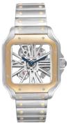 Cartier Santos 100 Miesten kello WHSA0019 Luurankokello/18K