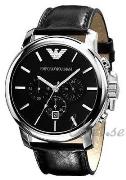 Emporio Armani Miesten kello AR0431 Classic Musta/Nahka Ø47 mm