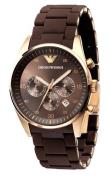 Emporio Armani Miesten kello AR5890 Sportivo Ruskea/Kumi Ø43 mm