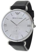 Emporio Armani Miesten kello AR1674 Classic Hopea/Nahka Ø40 mm