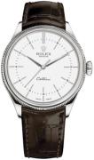 Rolex Miesten kello 50509-0017 Cellini Time Valkoinen/Nahka Ø39 mm