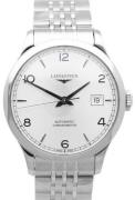 Longines Miesten kello L2.820.4.76.6 Record Hopea/Teräs Ø38.5 mm