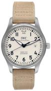 IWC Miesten kello IW327017 Pilots Valkoinen/Nahka Ø40 mm