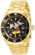 Invicta Miesten kello 32384 Disney Musta/Kullansävytetty teräs Ø42