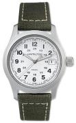 Hamilton Miesten kello H68411853 Khaki Hopea/Nahka Ø38 mm