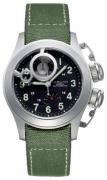 Hamilton Miesten kello H77746933 Khaki Musta/Nahka Ø43 mm