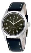 Hamilton Miesten kello H70455863 Khaki Field Automatic Musta/Nahka