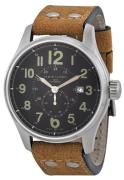 Hamilton Miesten kello H70655733 Khaki Field Musta/Nahka Ø44 mm