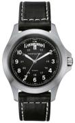 Hamilton Miesten kello H64451733 Khaki Musta/Nahka Ø39 mm