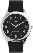 Timex Miesten kello TW2U22300 Easy Reader Musta/Nahka Ø40 mm