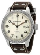 Hamilton Miesten kello H60515593 Khaki Field Hopea/Nahka Ø45 mm