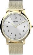 Timex Naisten kello TW2U22800 Valkoinen/Kullansävytetty teräs Ø34