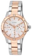 Guess Naisten kello W0443L4 Mist Hopea/Punakultasävyinen Ø39 mm