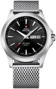 Swiss Military Miesten kello SMP36040.01 Chrono Musta/Teräs Ø42 mm