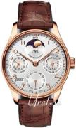 IWC Miesten kello IW502213 Portuguese Valkoinen/Nahka Ø44 mm