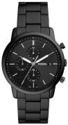 Fossil Miesten kello FS5848 Minimalist Chronograph Musta/Teräs Ø42