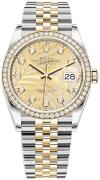 Rolex Naisten kello 126283RBR-0029 Datejust 36 Kullattu/18K