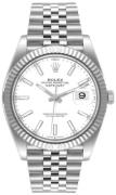 Rolex Miesten kello 126334-0010 Datejust 41 Valkoinen/Teräs Ø41 mm