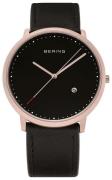 Bering Miesten kello 11139-462 Slim Musta/Nahka Ø39 mm