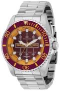 Invicta Miesten kello 36943 NFL Punainen/Teräs Ø47 mm