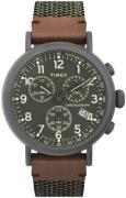 Timex Miesten kello TW2U89500 Standard Vihreä/Nahka Ø41 mm