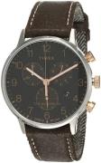 Timex Miesten kello TW2T71500 The Waterbury Musta/Nahka Ø40 mm