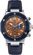 Guess Miesten kello X72031G7S Oranssi/Nahka Ø44 mm