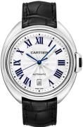 Cartier Miesten kello WGCL0005 Calibre de Valkoinen/Nahka Ø40 mm