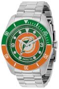 Invicta Miesten kello 37237 NFL Vihreä/Teräs Ø47 mm