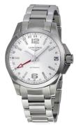 Longines Miesten kello L3.687.4.76.6 Conquest Hopea/Teräs Ø41 mm