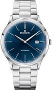 Edox Miesten kello 80106-3M-BUIN Les Vauberts Sininen/Teräs Ø42 mm