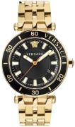 Versace Miesten kello VEZ300721 Musta/Kullansävytetty teräs Ø43 mm