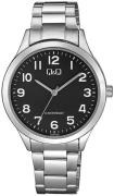 Q&Q Miesten kello C228-802Y Classic Musta/Teräs Ø39 mm